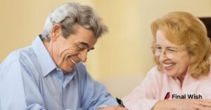 Two elderly people updating their Will